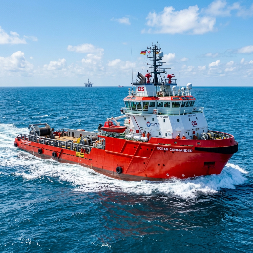 Kapal tunda di pelabuhan Indonesia